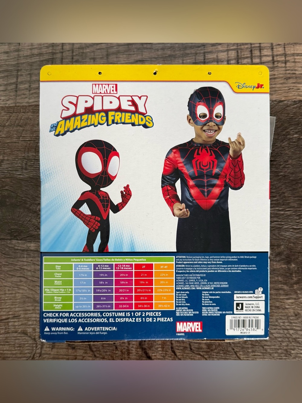 NEW Disney Jr Marvel Spidey and His Amazing Friends Spin Halloween Costume 2T - Picture 3 of 3